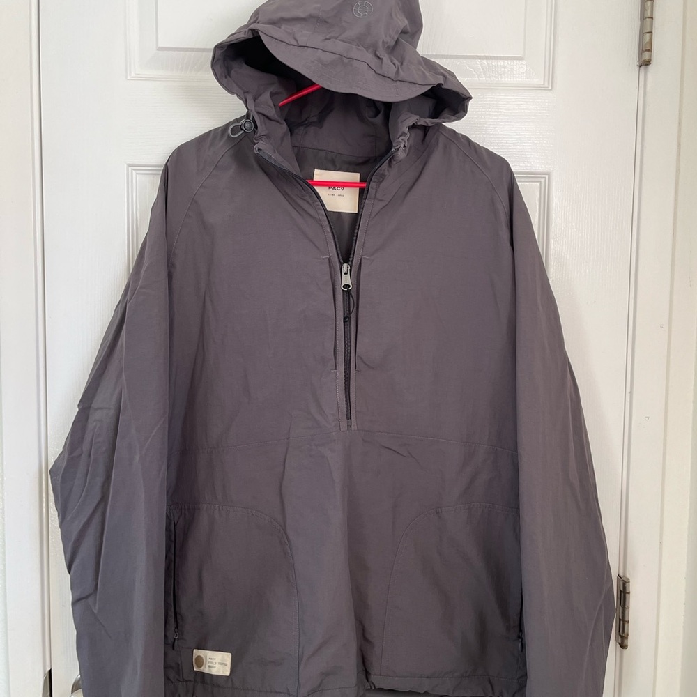 P&Co Men's Gray Hooded Anorak sise XL